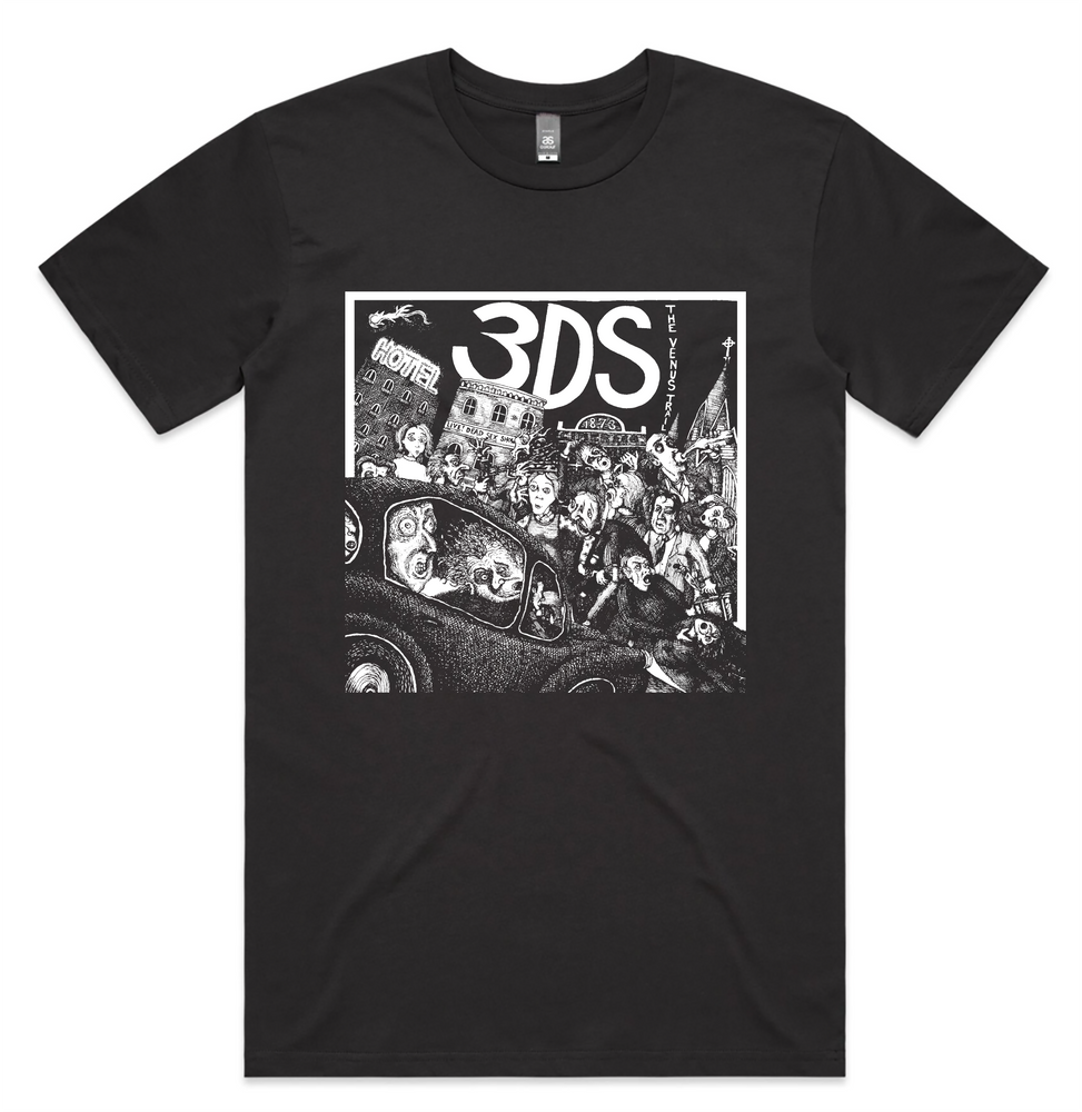 
                  
                    The 3Ds - The Venus Trail T-Shirt (Coal) | NZ Music & Band Merch 
                  
                