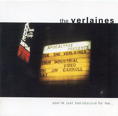 FN476 The Verlaines - You're Just Too Obscure For Me... (2003) - Flying Nun  | Vinyl | CD
