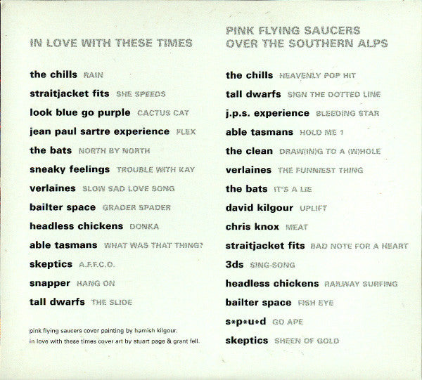 
                  
                    FN485 Various - In Love With These Times / Pink Flying Saucers Over The Southern Alps ‎(2004)
                  
                