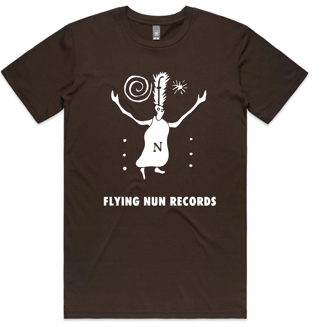 
                  
                    Fuzzy Flying Nun T-Shirt (Chocolate Brown)
                  
                