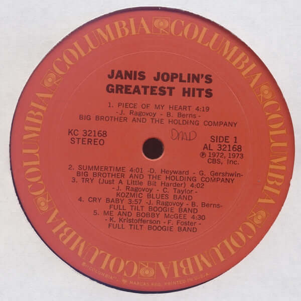 Janis Joplin - Janis Joplin's Greatest Hits - Flying Nun  | Vinyl | CD